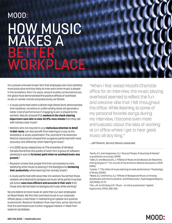 How Music Makes A Better Workplace